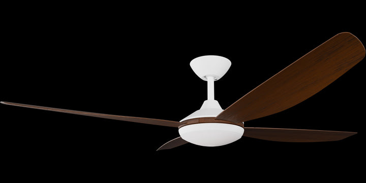 Calibo Vanga 56" DC Smart Ceiling Fan with LED Light and Remote Control | White and Koa