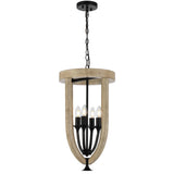 Telbix Black Hosley Pendant Light | 4 Light