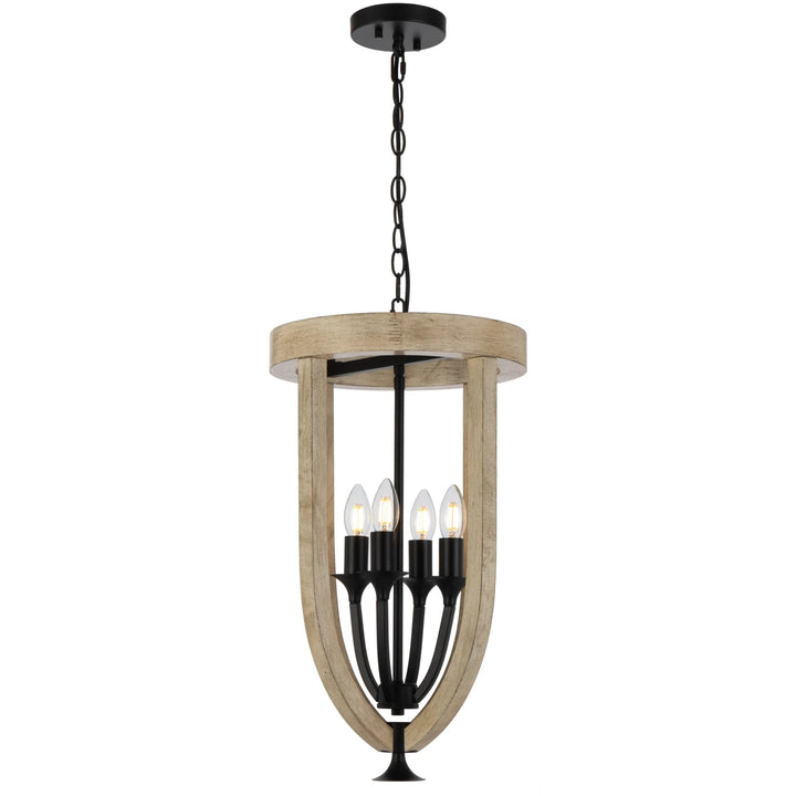 Telbix Black Hosley Pendant Light | 4 Light