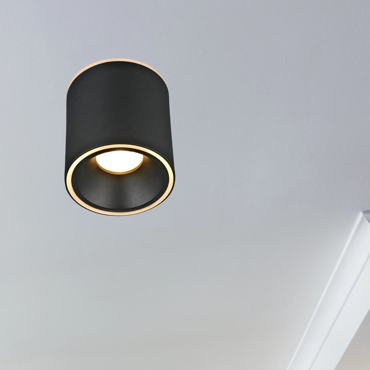 Calibo Glider 135mm Round LED Surface Mounted Downlight | Black