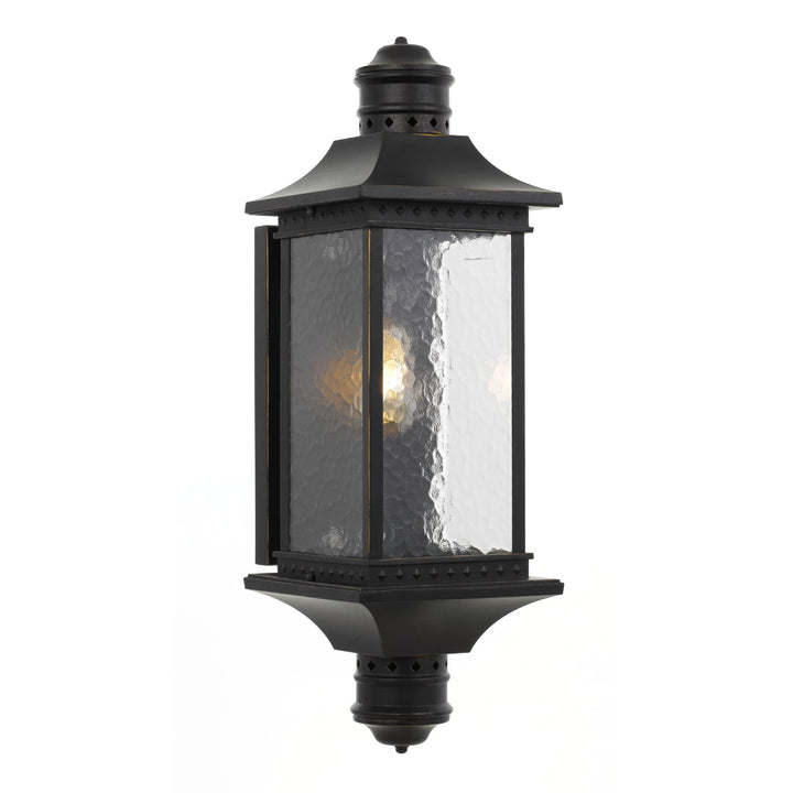 Telbix Leeds 2 Light Exterior Wall Light IP44 (E27) | Black