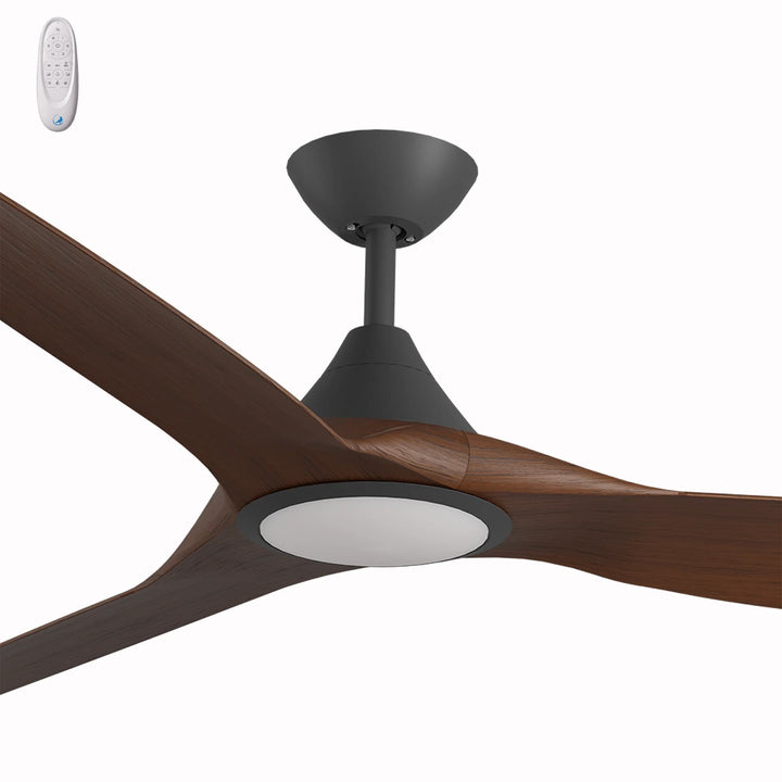 Calibo Smart CloudFan 72" (1830mm) ABS DC Ceiling Fan with 20W CCT LED Light and Remote | Black & Koa
