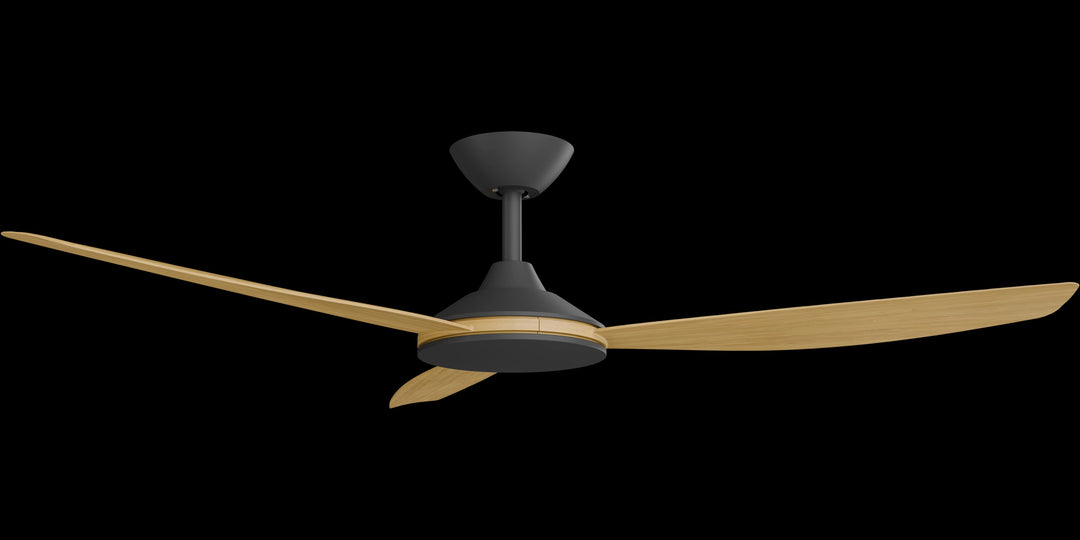 Calibo Condor 56" DC Smart Ceiling Fan with Remote Control | Black and Bamboo