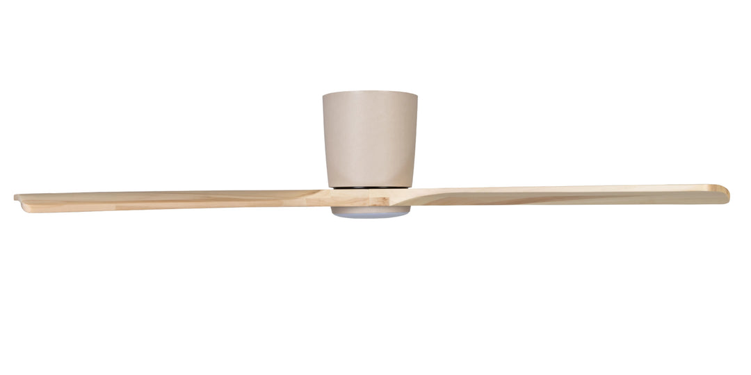 Fanco Gaia 48" DC Ceiling Fan with 22W Dimmable CCT LED Light and Remote | Natural Timber