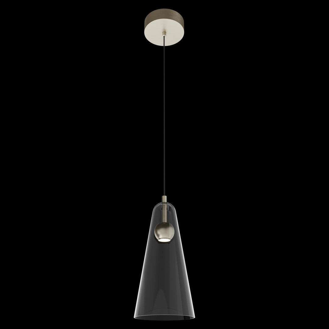 Calibo Skua Artisan Glass Tricolour LED Pendant | Brushed Nickel