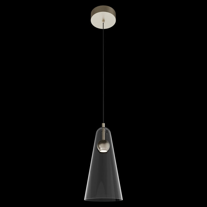 Calibo Skua Artisan Glass Tricolour LED Pendant | Brushed Nickel