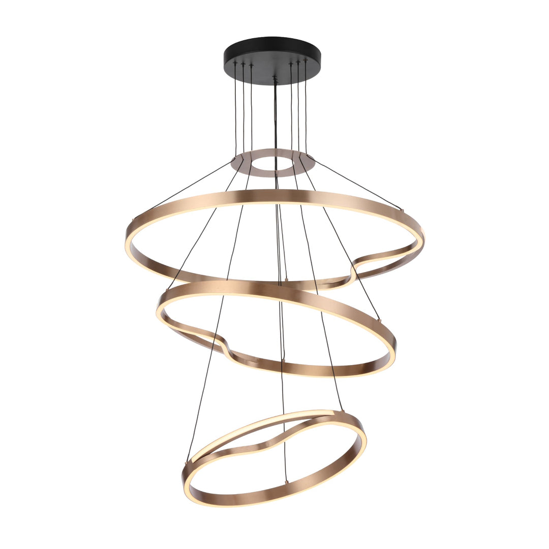 Telbix Ostrom 3 Tier Warm White LED Pendant | Coffee gold