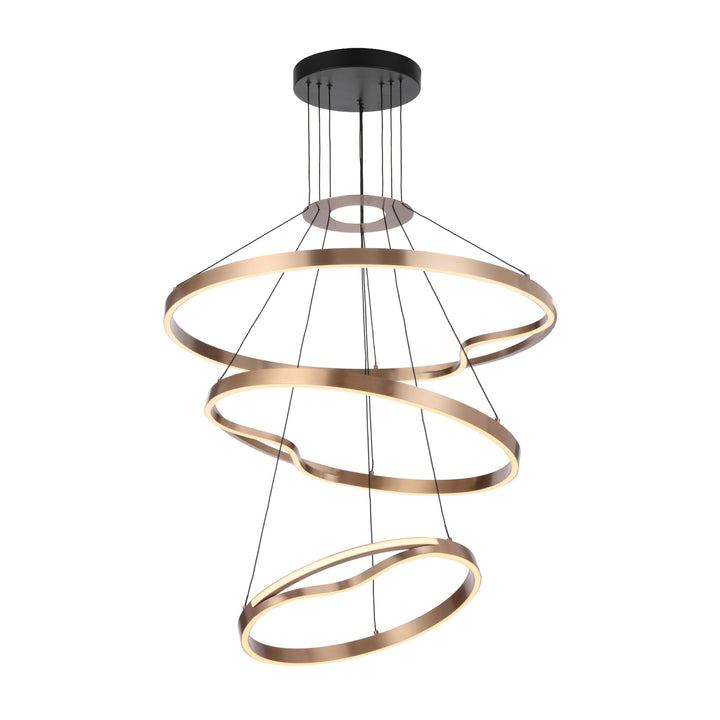 Telbix Ostrom 3 Tier Warm White LED Pendant | Coffee gold