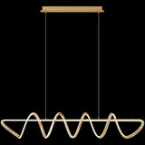 Calibo Bulbul Modern Spiral 1500mm LED Linear Pendant Light | Brass