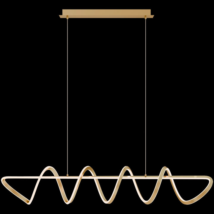 Calibo Bulbul Modern Spiral 1500mm LED Linear Pendant Light | Brass