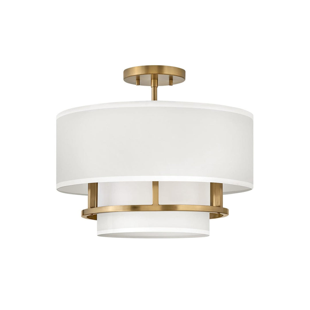Hinkley Graham 3 Light Flush Mount | Lacquered Brass