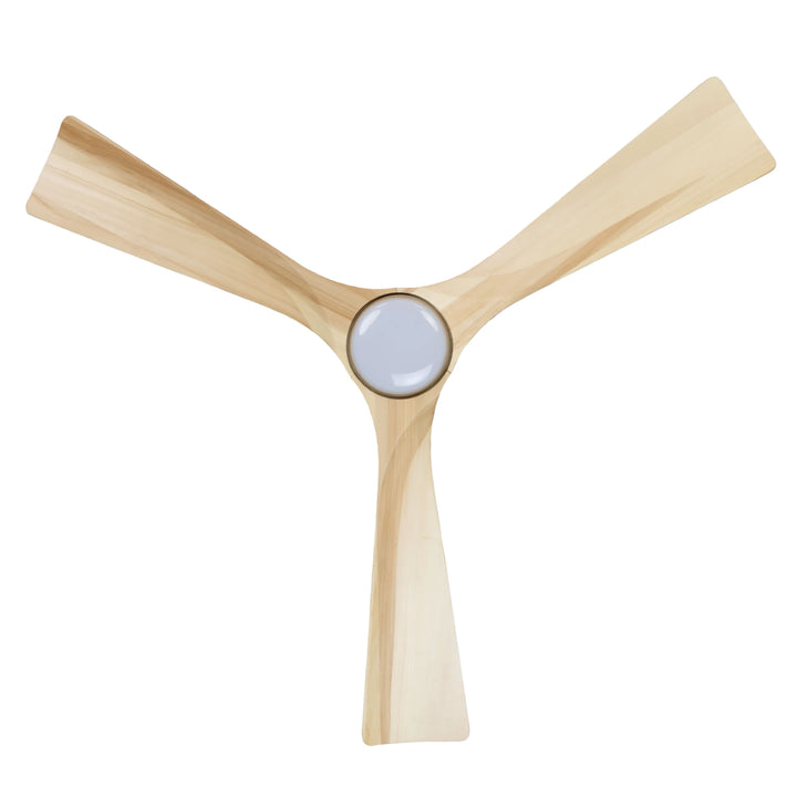 Fanco Gaia 48" DC Ceiling Fan with 22W Dimmable CCT LED Light and Remote | Natural Timber