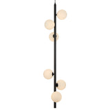 Telbix Black Elson 6 Light Pendant Light | Opal Matt
