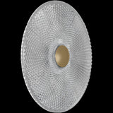 Calibo Bilby Crystalline 300mm Round LED Wall Light | Brass