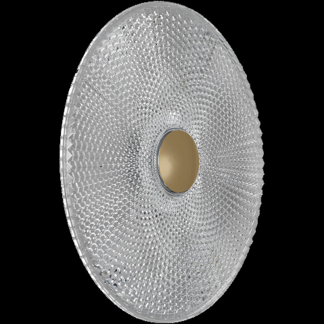 Calibo Bilby Crystalline 300mm Round LED Wall Light | Brass