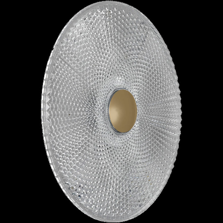Calibo Bilby Crystalline 300mm Round LED Wall Light | Brass