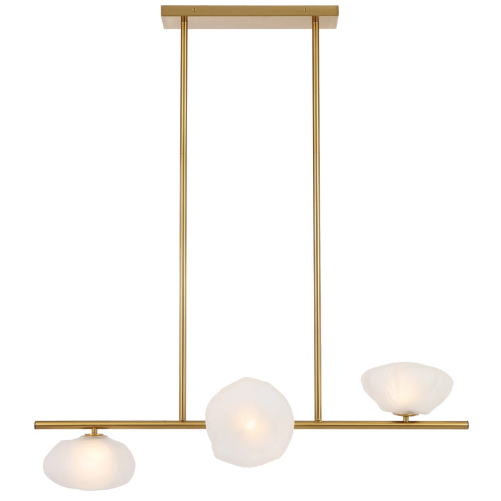 Telbix Zecca 3 Light Bar Pendant | Antique Gold and Frost