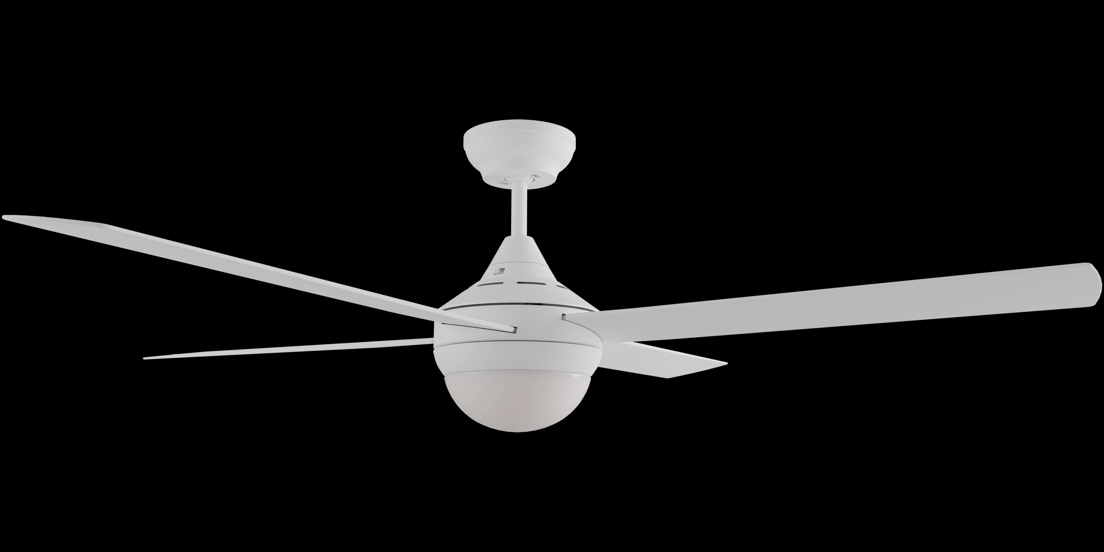 Calibo Heron 48" (1220mm) Indoor/Outdoor AC Ceiling Fan With E27 Light | White