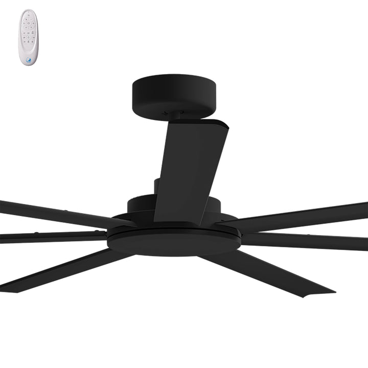 Calibo Alula 80" (2032mm) 7 Blade Indoor/Outdoor DC Ceiling Fan & Remote | Black