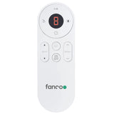 White Fanco Eco Silent DC Ceiling Fan No Light with Remote | 48"
