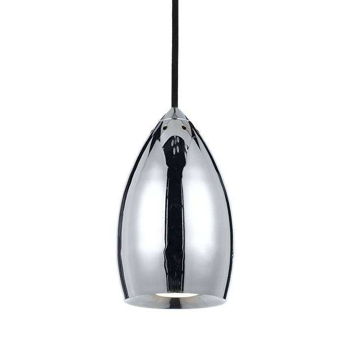 Telbix Tolosa 6W COB GU10 LED Metal Shade Pendant Light | Chrome
