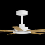 Calibo Alula 60" (1524mm) 7 Blade Indoor/Outdoor DC Ceiling Fan & Remote | White & Teak