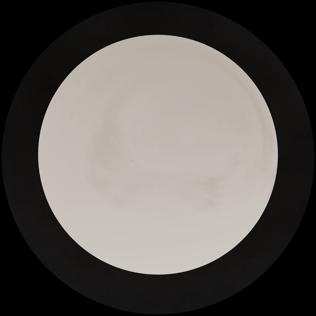 Calibo Crest Alabaster Glass 140mm Orb Wall Light Round Plate 200mm | Black