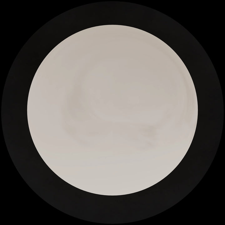 Calibo Crest Alabaster Glass 140mm Orb Wall Light Round Plate 200mm | Black