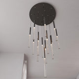 Calibo Rhea 14 Light Pencil Drop LED Pendant | Black