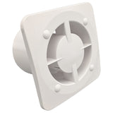 Fanco Dynamic 125 Square Wall/Ceiling Exhaust Fan with Gloss Finish | White