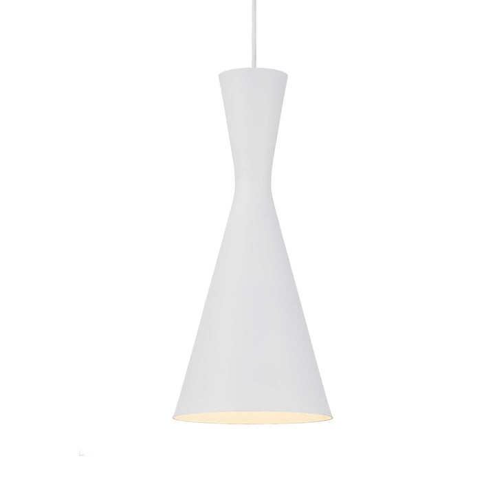 Telbix Flero White Pendant Light (E27) | Small