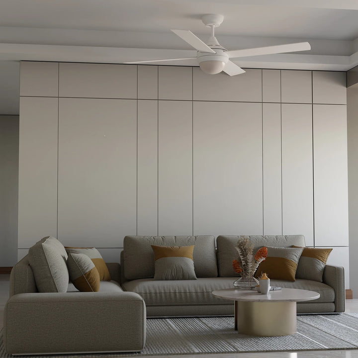 Calibo Kestrel 52" (1320mm) Indoor/Outdoor DC Ceiling Fan with 2x E27 Light & Remote | White