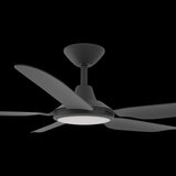 Calibo Storm 52" (1320mm) 5 Blade 18W Tricolour LED Light Indoor/Outdoor DC Ceiling Fan & Remote | Matte Black