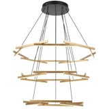 Telbix Tarson 3 Tier LED Pendant | Black and Gold