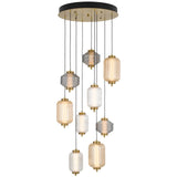 Telbix Torso 9 Light LED Pendant Light | Brass