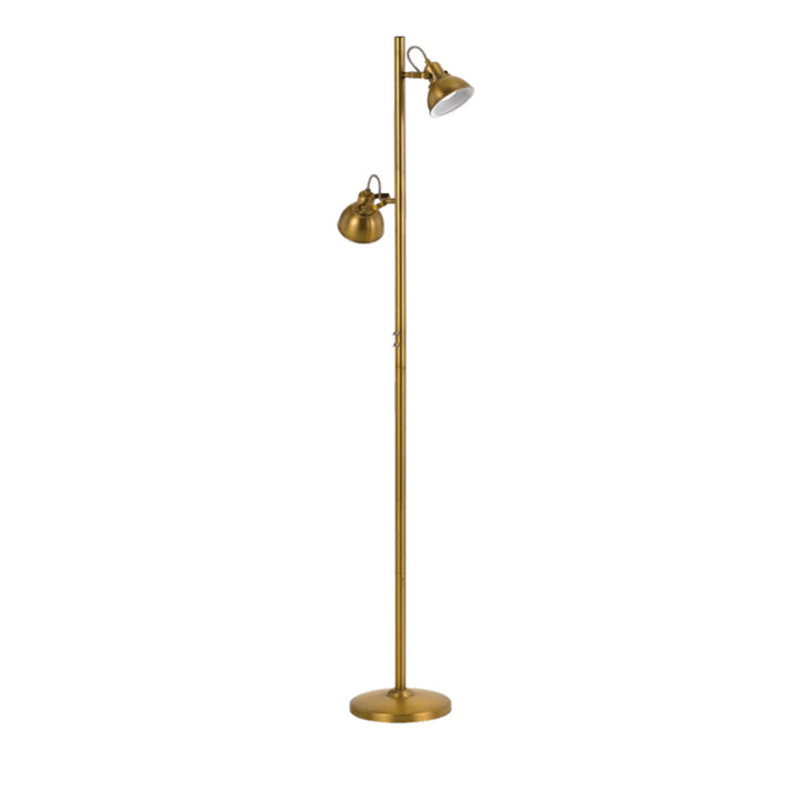 Telbix Carson 2 Light Floor Lamp (GU10) | Antique Brass