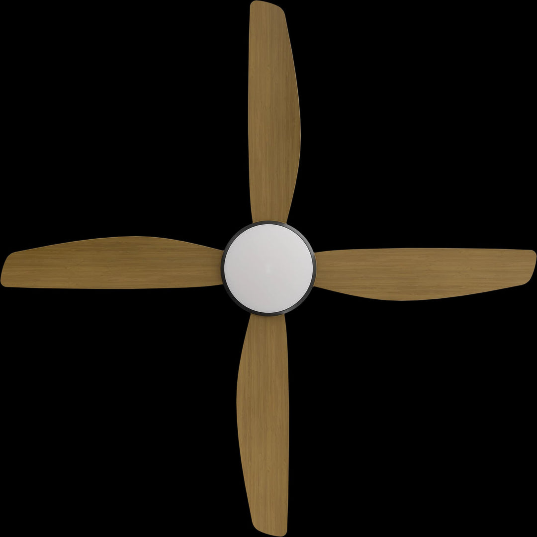 Calibo Vanga 56" DC Smart Ceiling Fan with LED Light and Remote Control | Black and Teak