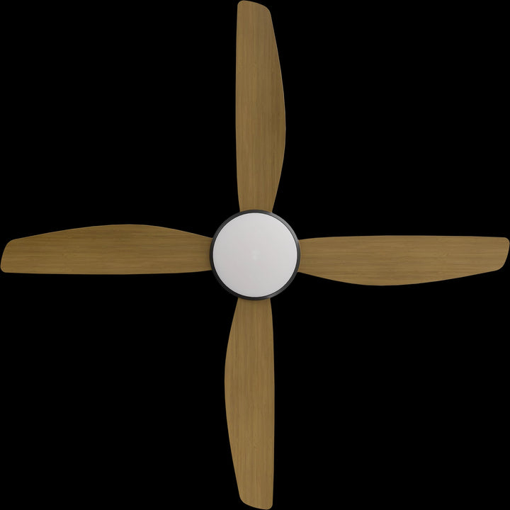 Calibo Vanga 56" DC Smart Ceiling Fan with LED Light and Remote Control | Black and Teak