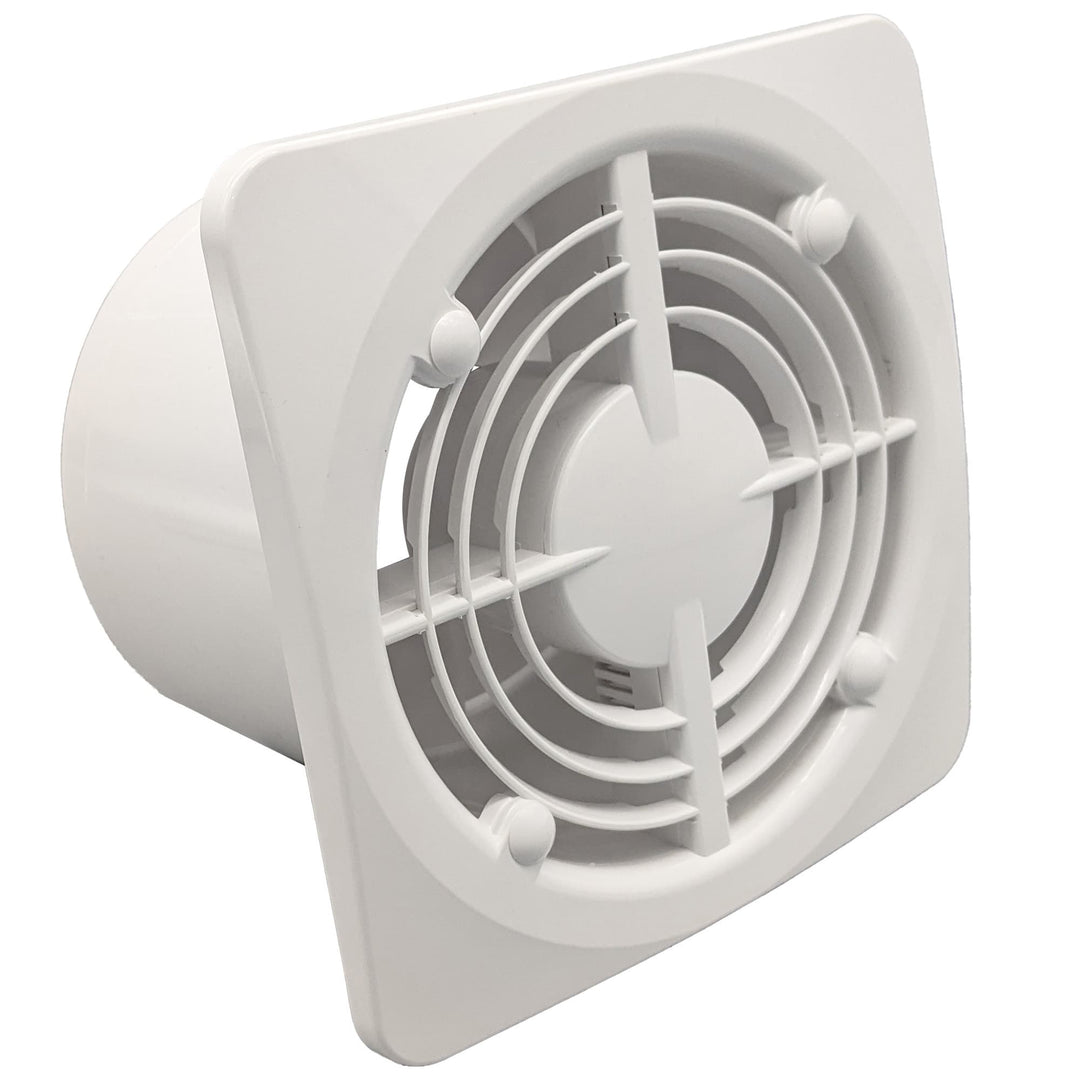 Fanco Dynamic 150 Square Wall/Ceiling Exhaust Fan with Matte Finish | Black