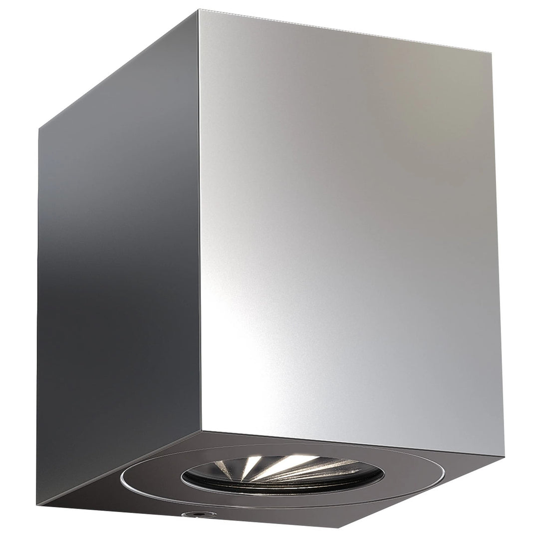 Nordlux Canto Kubi 2 Up/Down LED Wall Light | Stainless Steel
