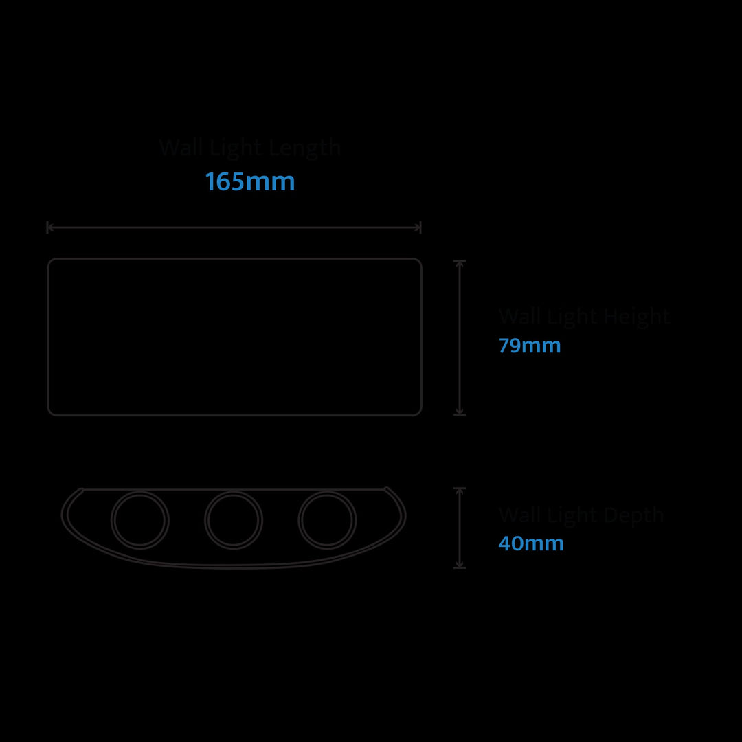 Calibo Bold 6W Multi-Beam LED Exterior Wall Light | Black
