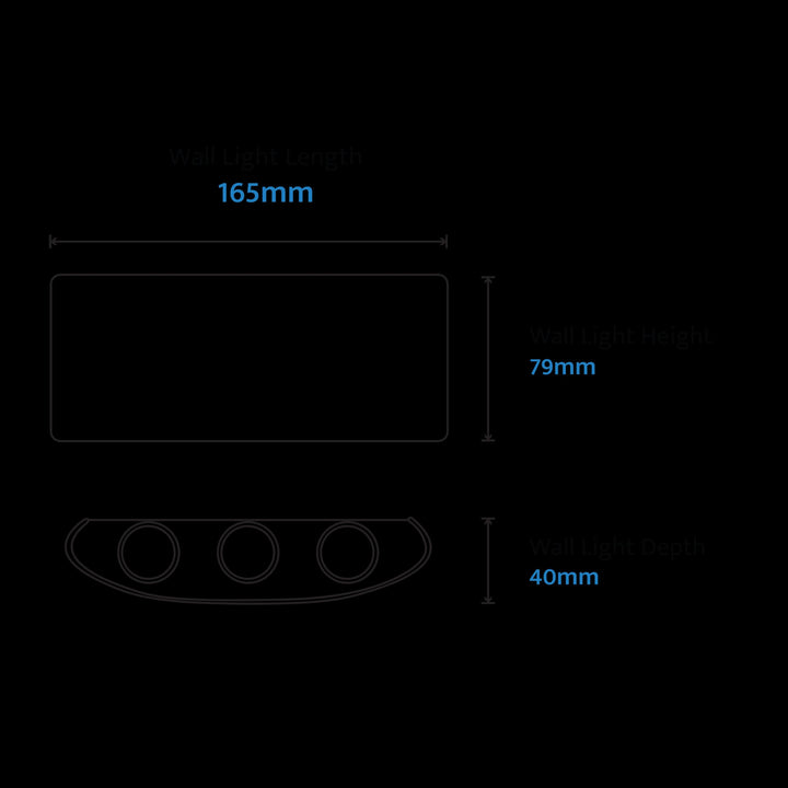 Calibo Bold 6W Multi-Beam LED Exterior Wall Light | Black