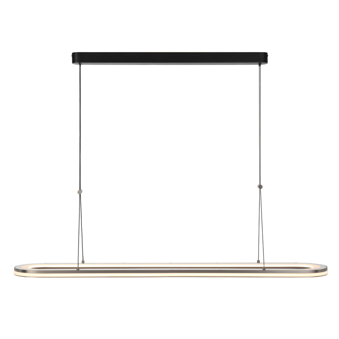 Telbix Fulcrum Rectangular Warm White LED Pendant | Grey