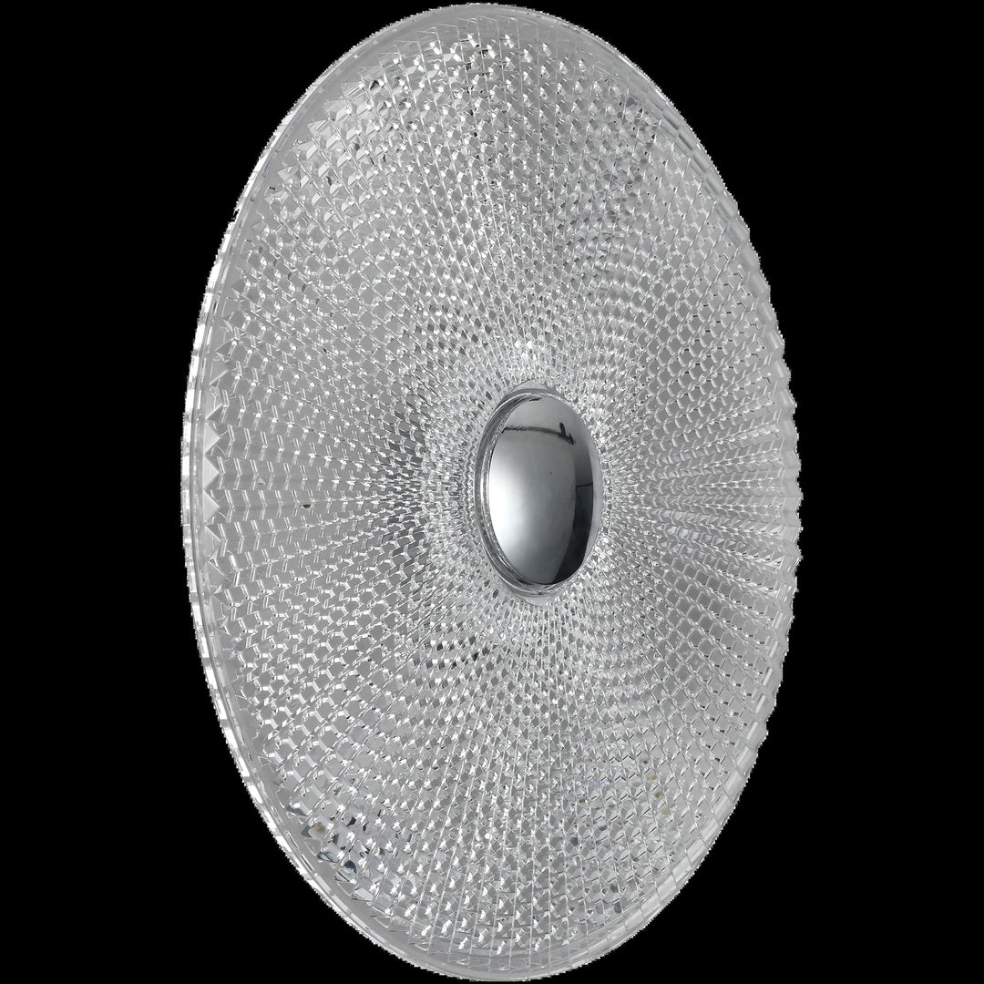 Calibo Bilby Crystalline 300mm Round LED Wall Light | Chrome