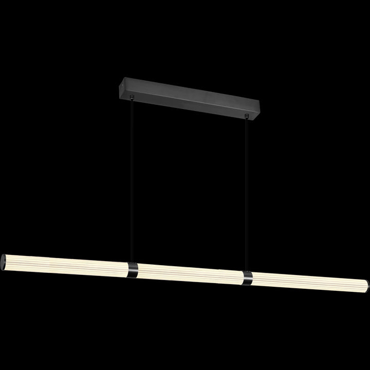 Calibo Charm Modern Fluted 2000mm Linear Pendant Light | Black
