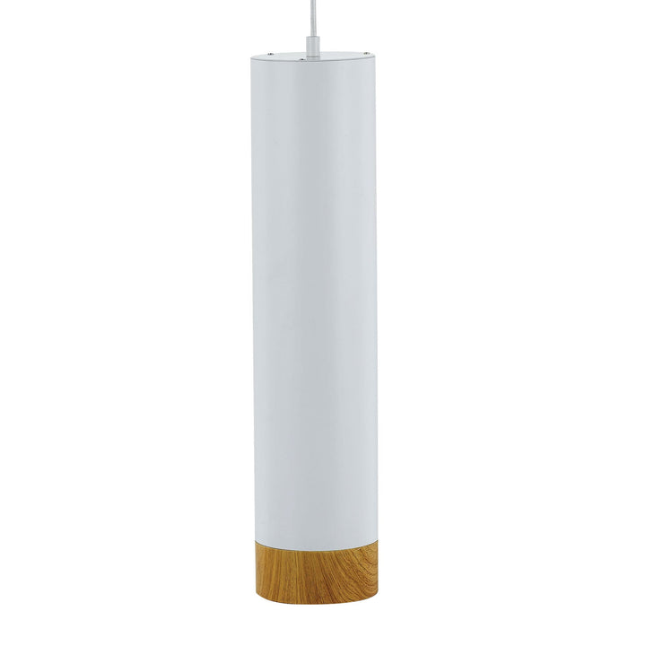 Telbix Dakota Warm White 5W 3000K LED Dimmable Pendant Light | White / Oak