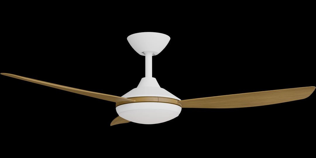 Calibo Condor 48" DC Smart Ceiling Fan with LED Light and Remote Control | White and Teak