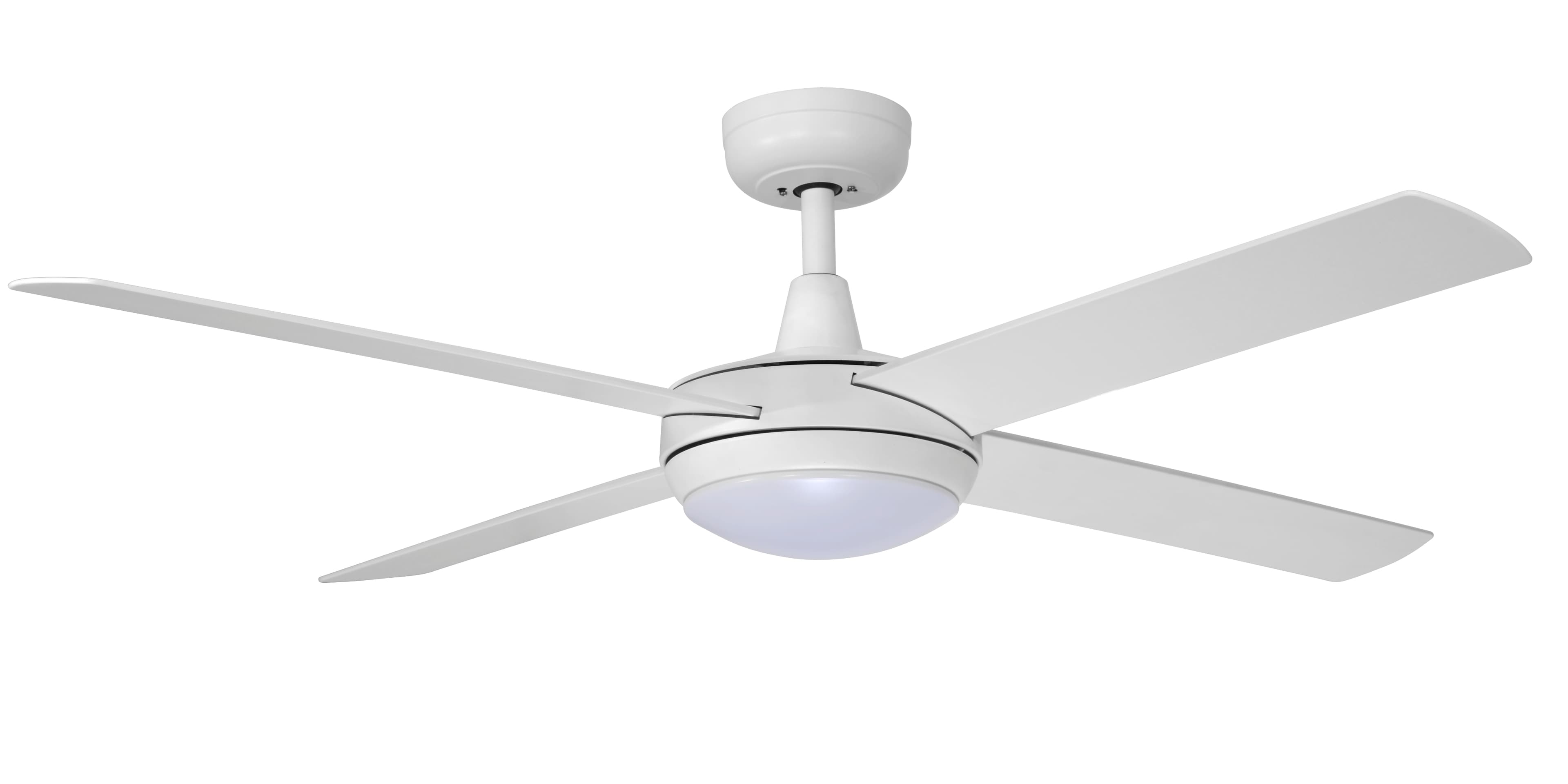 White Fanco Eco Silent DC Ceiling Fan With Stepless LED Light and Remote | 52"