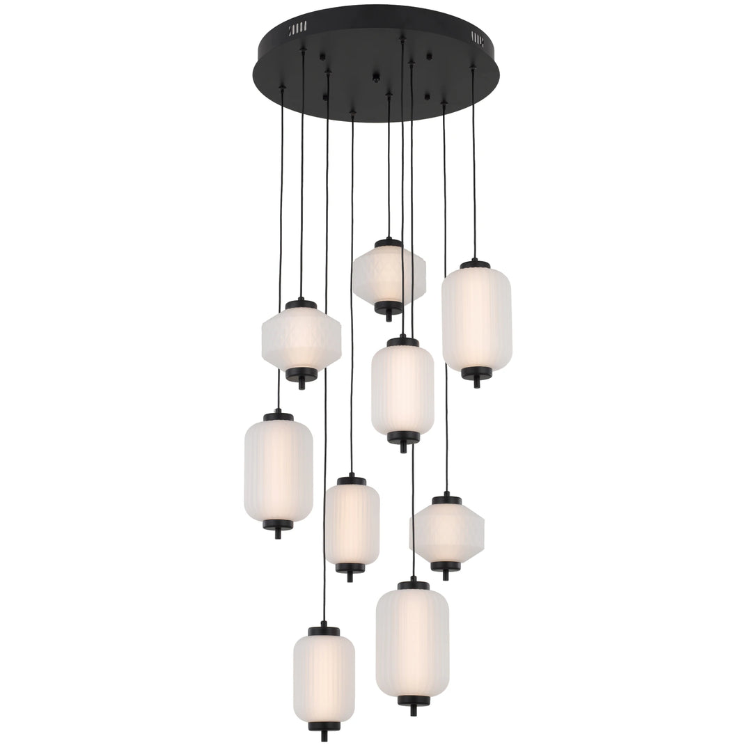 Telbix Torso 9 Light LED Pendant Light | Black