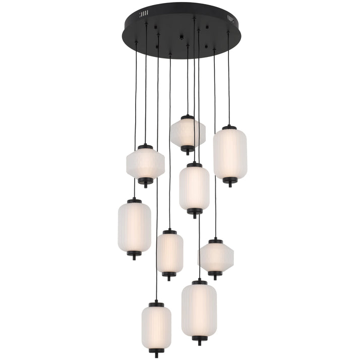 Telbix Torso 9 Light LED Pendant Light | Black